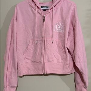 Playboy Pink Cropped Hoodie